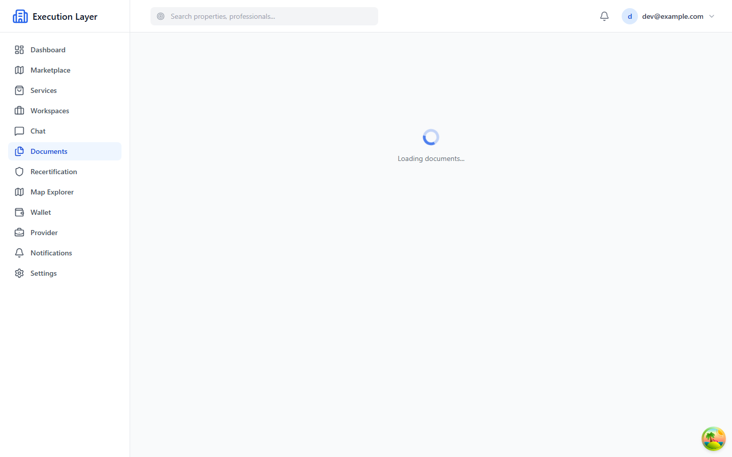 Document management view with versioned files.